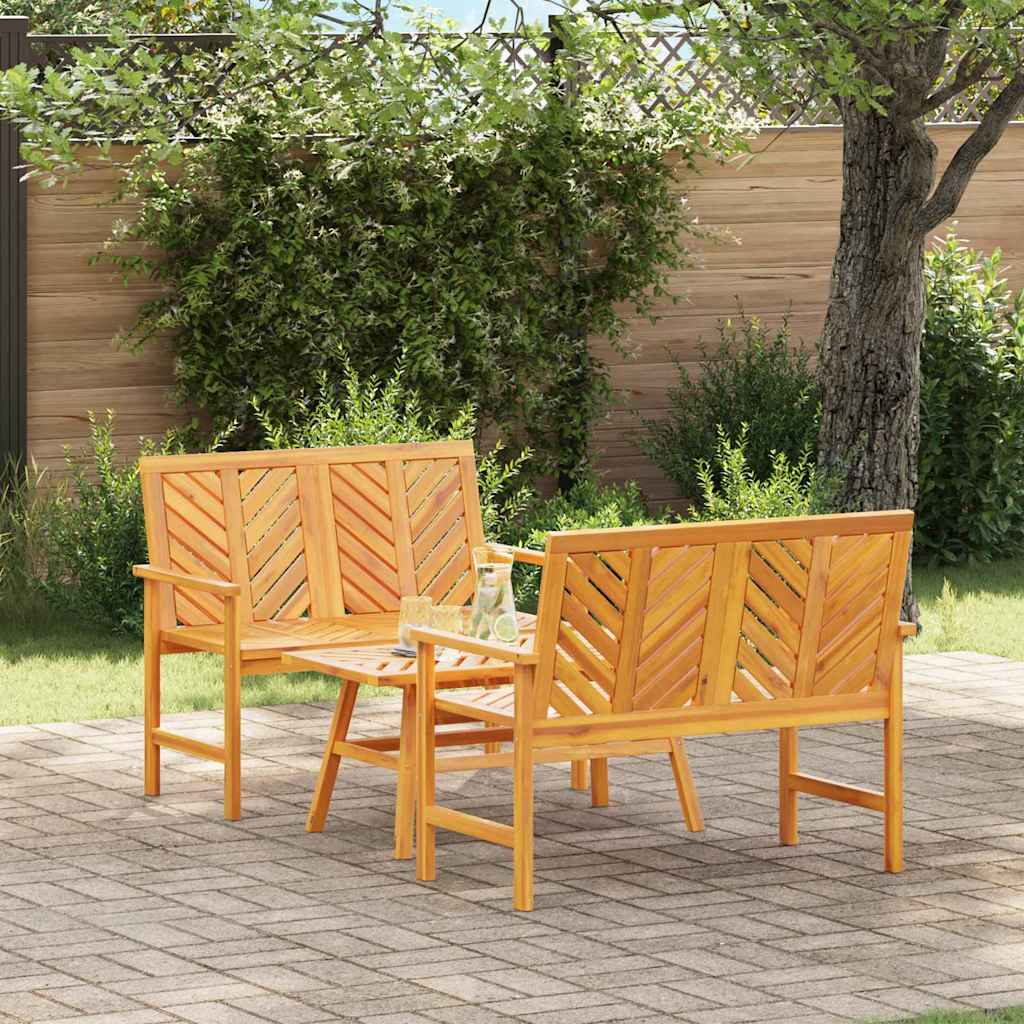 Garten-Lounge-Set 3 pcs Braun Massivholz Akazie