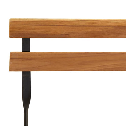 Bistrostühle 4 Stk. Klappbar Massivholz Teak und Stahl