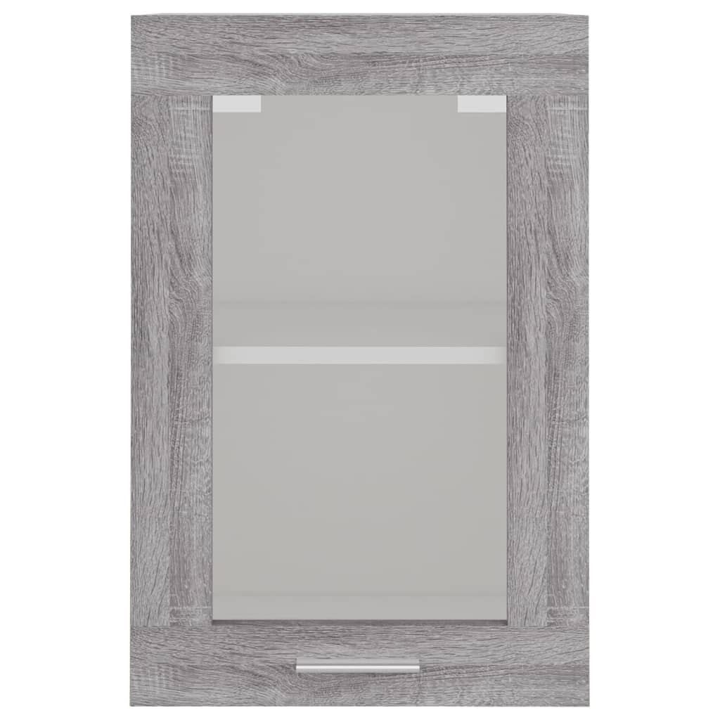 Hängeschrank Lyon Glas Grau Sonoma 40x31x60 cm Holzwerkstoff