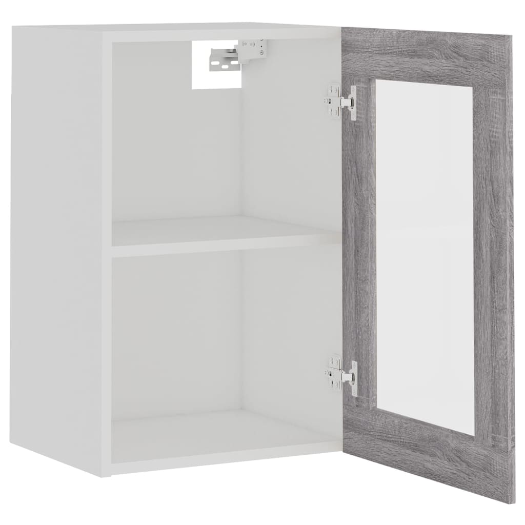 Hängeschrank Lyon Glas Grau Sonoma 40x31x60 cm Holzwerkstoff