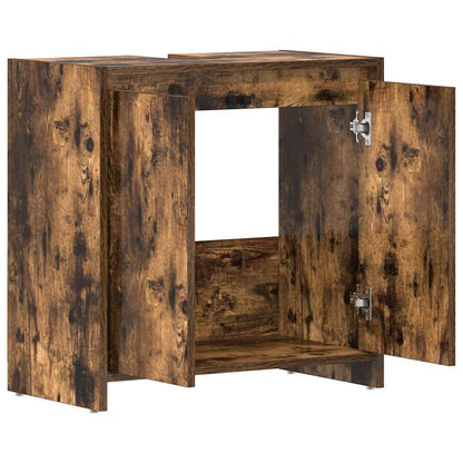 Badschrank Räuchereiche 60x33x61 cm Holzwerkstoff