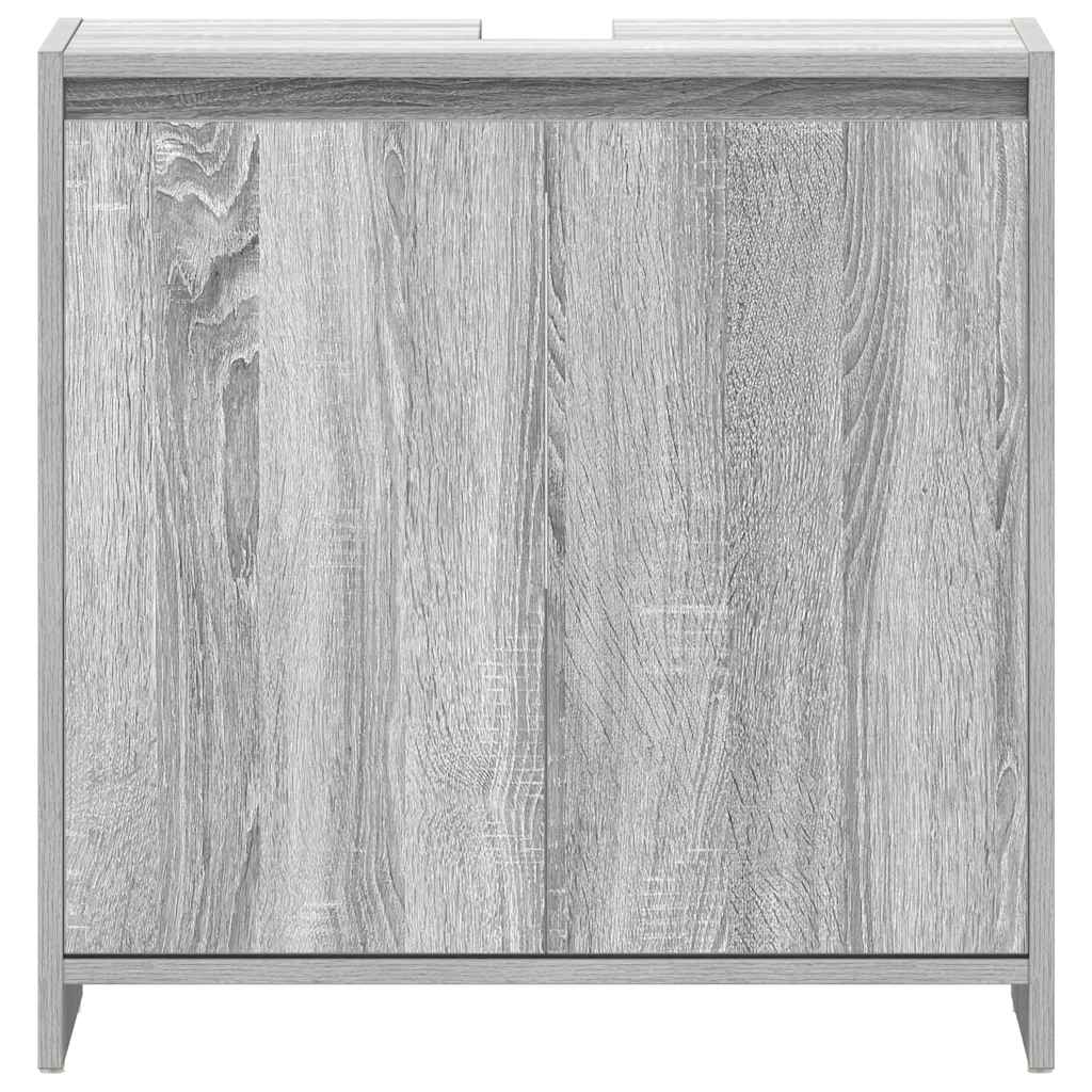 Badschrank Grau Sonoma 60x33x61 cm Holzwerkstoff