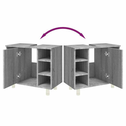 Badschrank Grau Sonoma 60x32x53,5 cm Holzwerkstoff