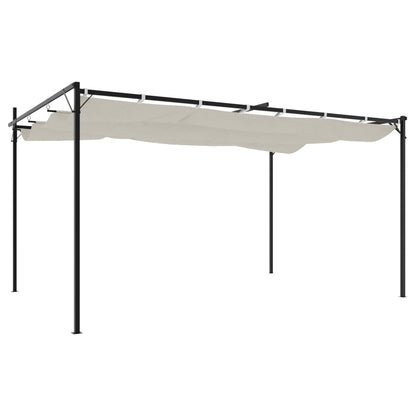 Pergola mit Schiebedach Creme 395x292x230 cm
