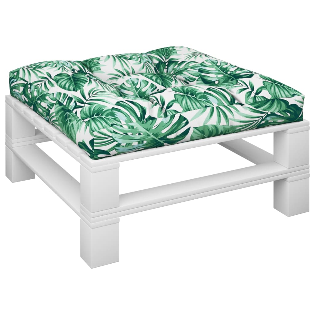 Palettensofa-Kissen Blattmuster 70x70x12 cm