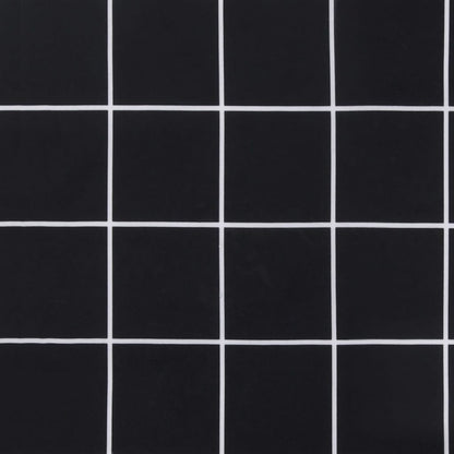 Palettenkissen Schwarz Karomuster 120x80x12 cm Stoff
