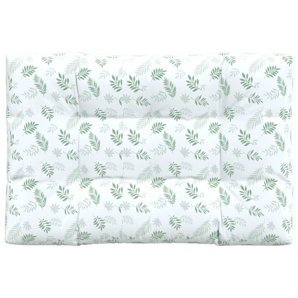Palettenkissen Blattmuster 120x80x12 cm Stoff