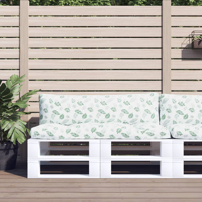 Palettenkissen 2 Stk. Blattmuster Oxford-Gewebe