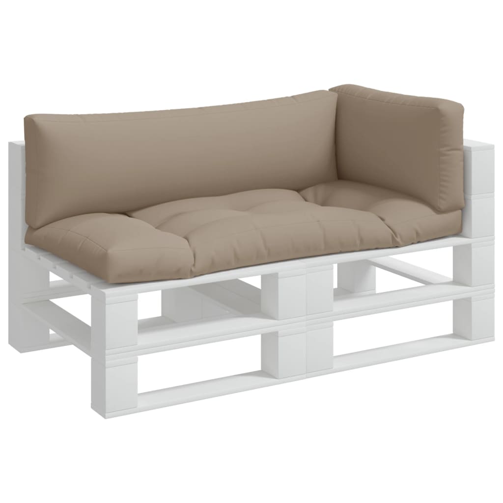 Palettenkissen 3-tlg. Taupe Stoff