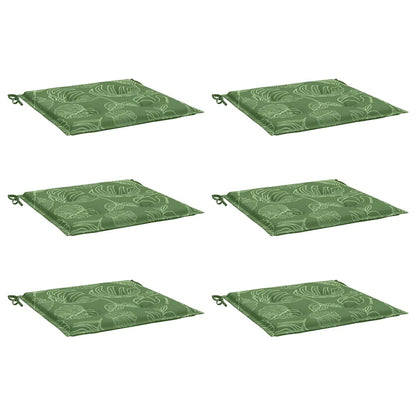 Sitzkissen 6 Stk. Blattmuster 50x50x4 cm Stoff