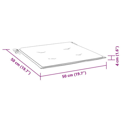 Gartenstuhl-Kissen 4 Stk. Rosa 50x50x4 cm Stoff