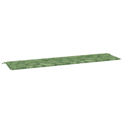Gartenbank-Auflage Blattmuster 200x50x4 cm Stoff