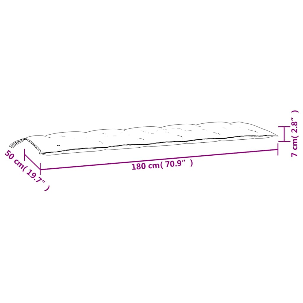 Gartenbank-Auflagen 2 Stk. Rosa Oxford-Gewebe