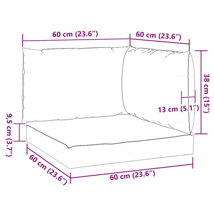 Palettenkissen 3-tlg. Rot Oxford-Gewebe