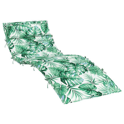 Sonnenliegen-Auflage Blattmuster 180x60x4 cm Oxford-Gewebe