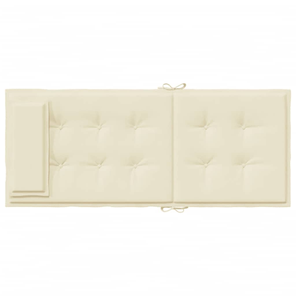 Hochlehner-Auflagen 4 Stk. Creme Oxford-Gewebe