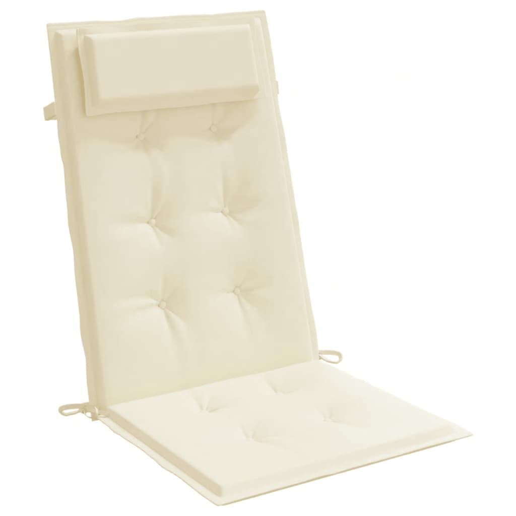 Hochlehner-Auflagen 6 Stk. Creme Oxford-Gewebe