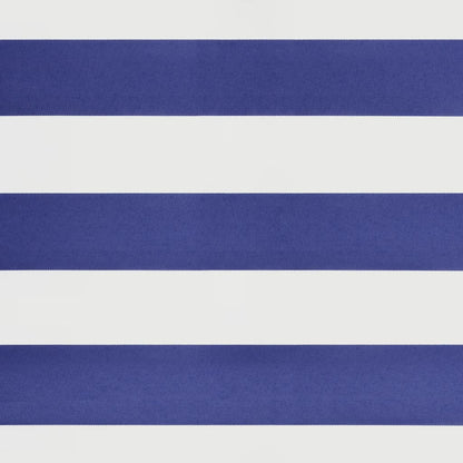 Markise Einziehbar Blau und Weiß 5x3 m Stoff und Aluminium