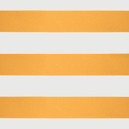 Markise Einziehbar Gelb und Weiß 3x2,5 m Stoff und Aluminium