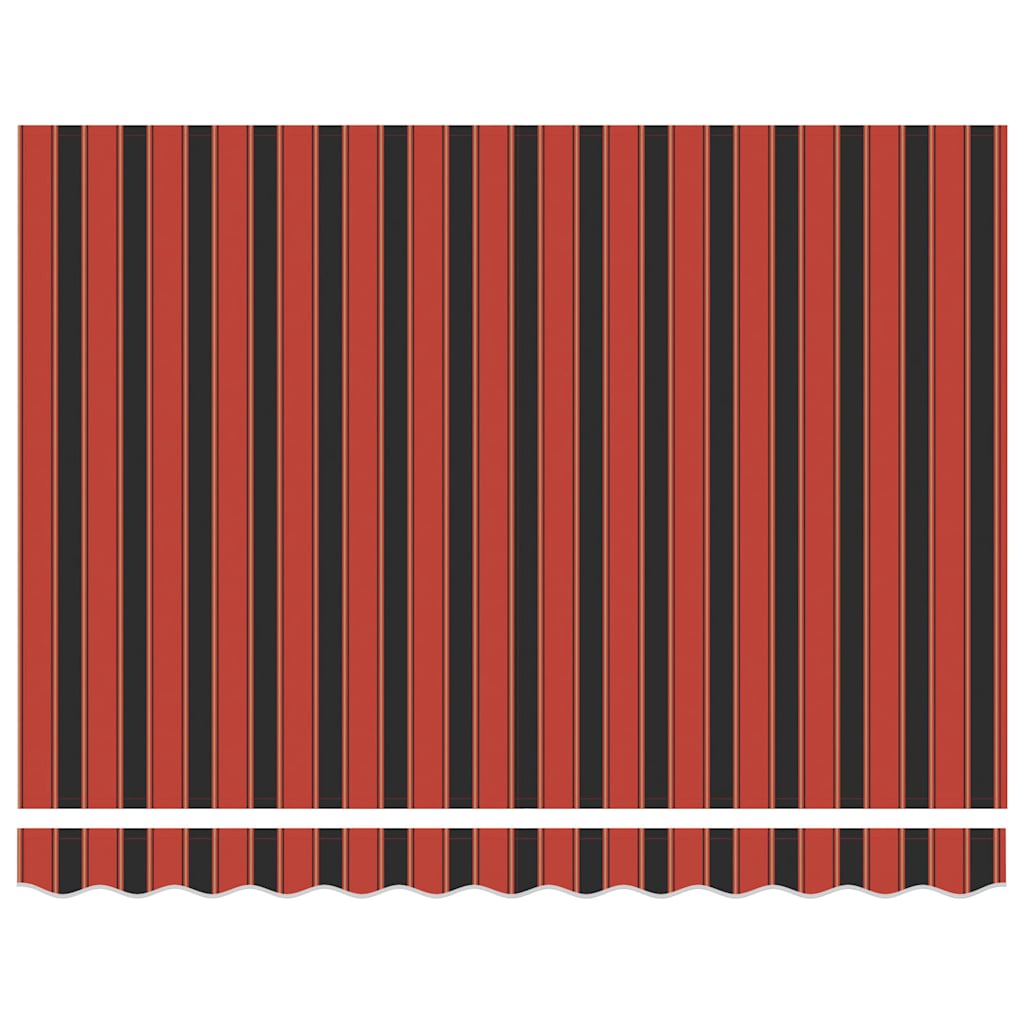 Markise Einziehbar Orange und Braun 3x2,5 m Stoff und Aluminium