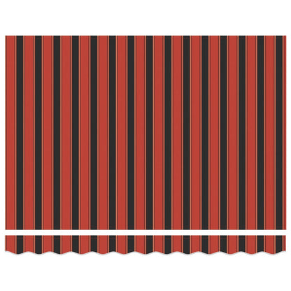 Markise Einziehbar Orange und Braun 3x2,5 m Stoff und Aluminium