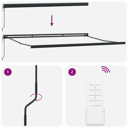 Markise Einziehbar Orange und Braun 4,5x3 m Stoff und Aluminium