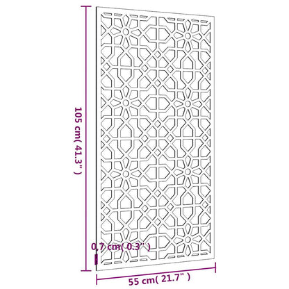 Garten-Wanddeko 105x55 cm Cortenstahl Maurisches Design