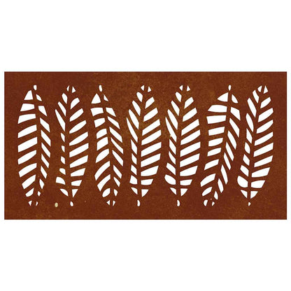 Garten-Wanddeko 105x55 cm Cortenstahl Blatt-Design