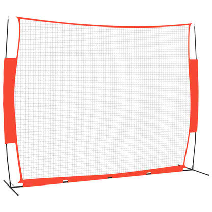 Baseball-Netz Tragbar Rot Schwarz 369x107x271cm Stahl Polyester