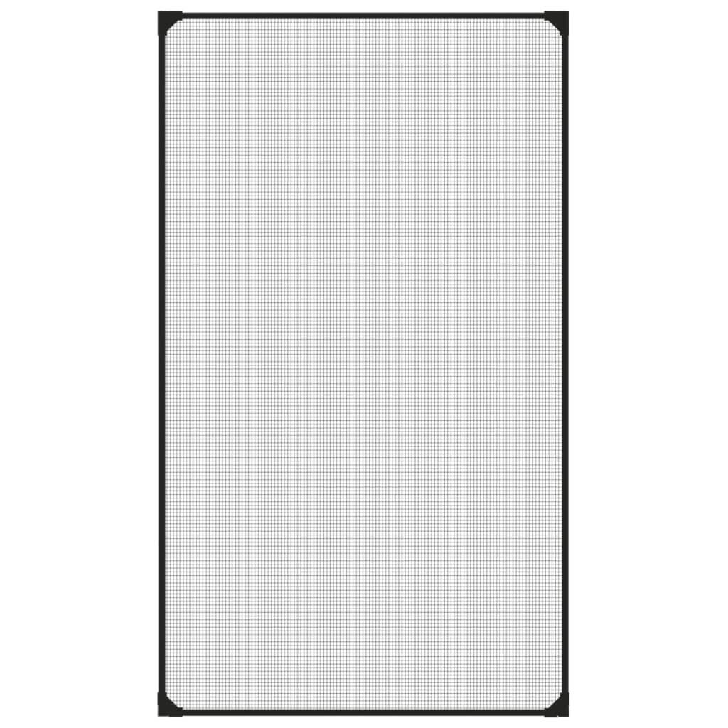 Magnet-Insektenschutz für Fenster Anthrazit 80x140 cm