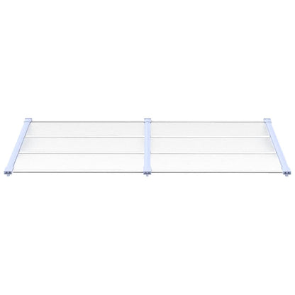 Türvordach Grau und Transparent 199x90 cm Polycarbonat