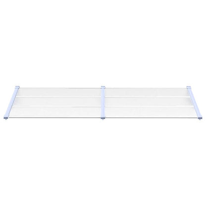 Türvordach Grau und Transparent 239x90 cm Polycarbonat