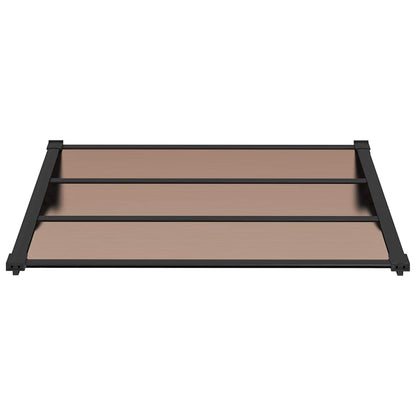 Türvordach Schwarz 122x90 cm Polycarbonat