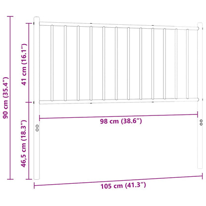Ersatz-Kopfteil Metall Weiß 100 cm