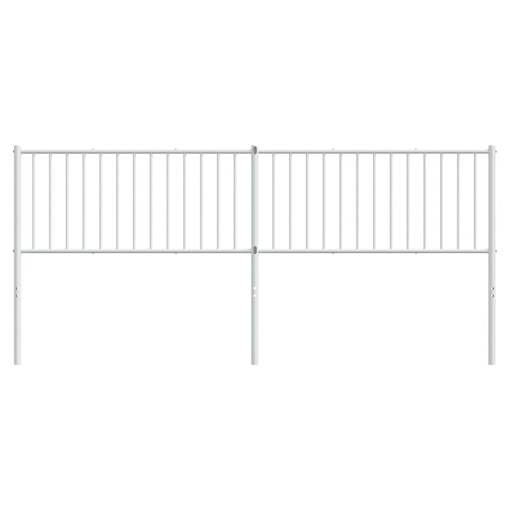 Ersatz-Kopfteil Metall Weiß 200 cm