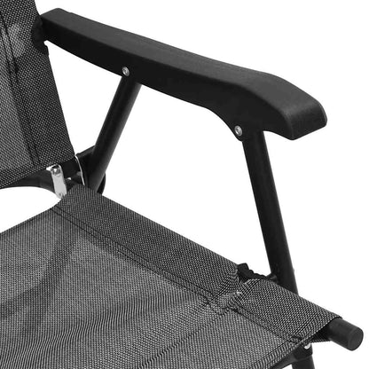 Klappbare Gartenstühle 2 Stk. Graumeliert Stahl und Textilene