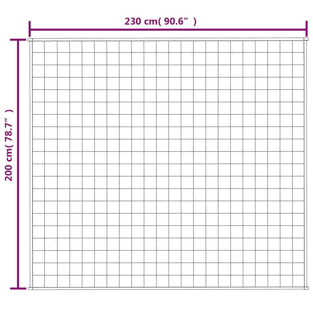Gewichtsdecke Blau 200x230 cm 9 kg Stoff