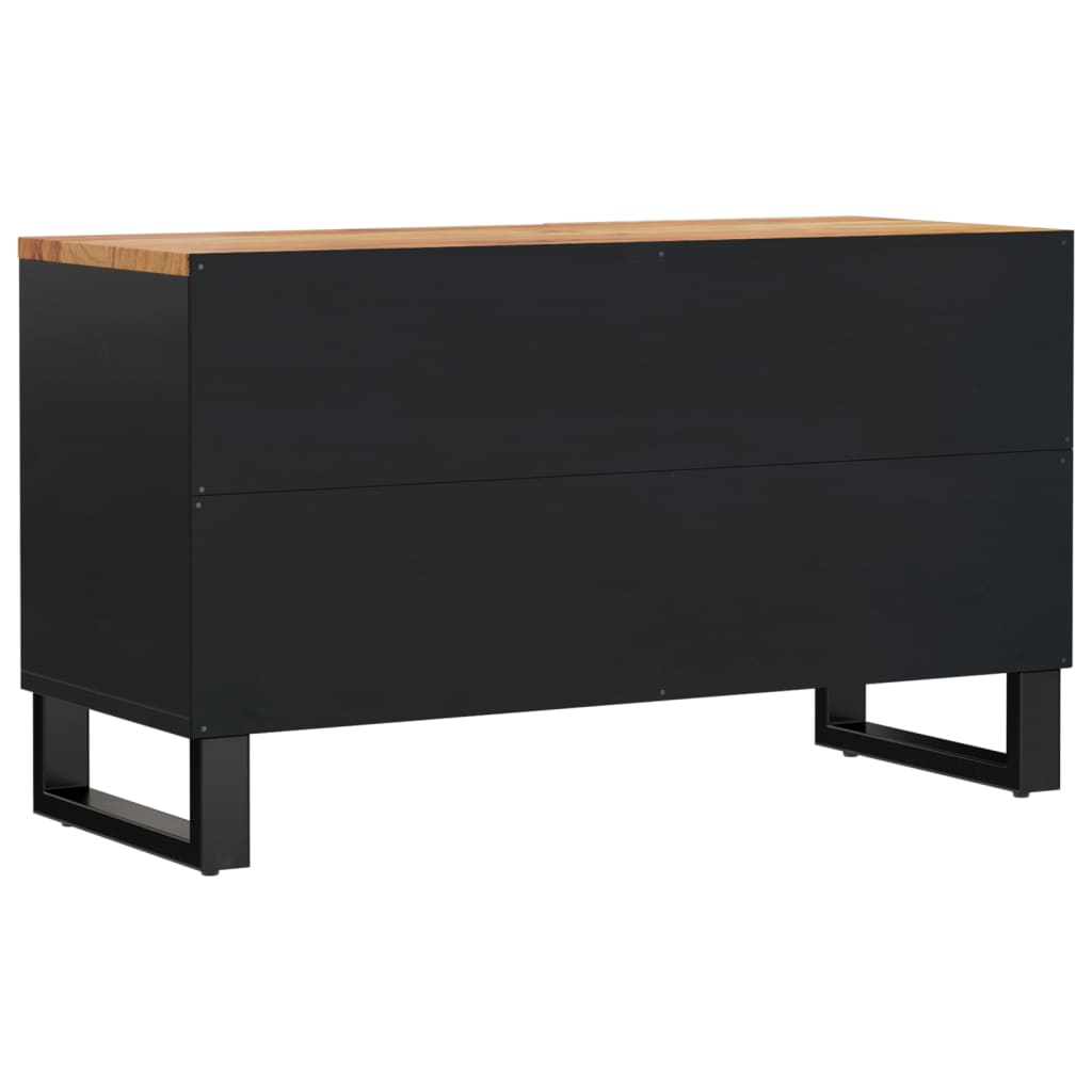 TV-Schrank 80x33x46 cm Massivholz Akazie & Holzwerkstoff