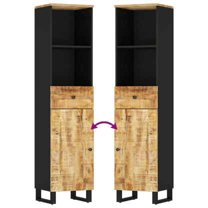 Badschrank 38x33x160 cm Massivholz Mango