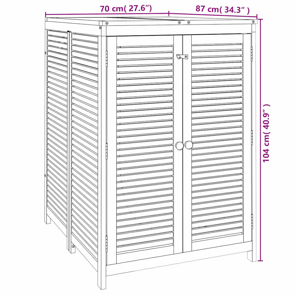 Gartenbox 70x87x104 cm Massivholz Akazie