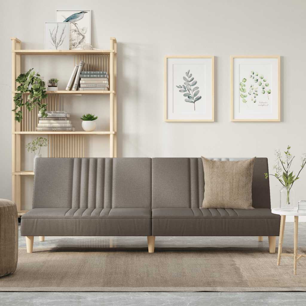 Schlafsofa Taupe Stoff