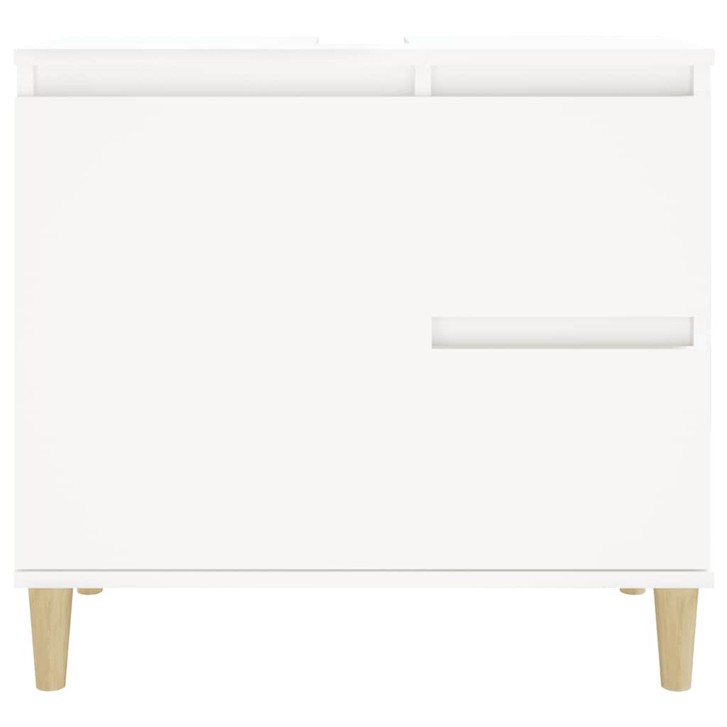 Badschrank Weiß 65x33x60 cm Holzwerkstoff