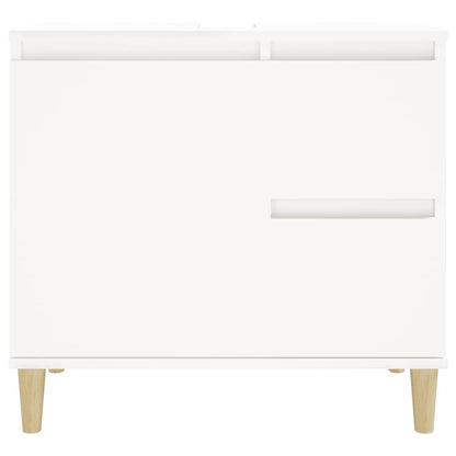Badschrank Weiß 65x33x60 cm Holzwerkstoff