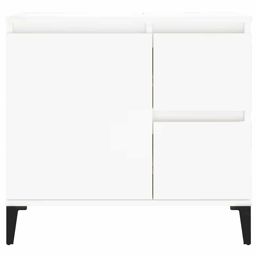 Badschrank Weiß 65x33x60 cm Holzwerkstoff