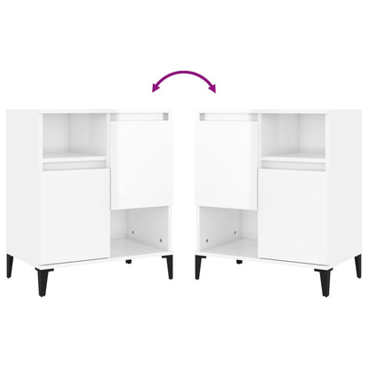 Sideboard Hochglanz-Weiß 60x35x70 cm Holzwerkstoff