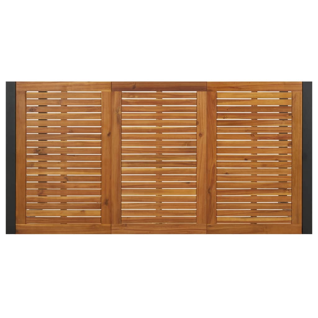 Gartentisch mit Gestell U-Form 180x90x75 cm Akazie Massivholz