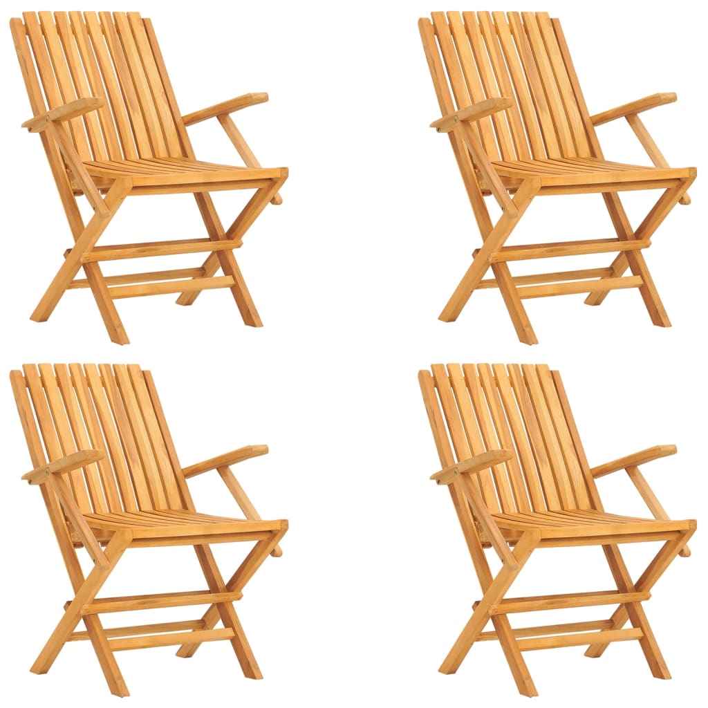 5-tlg. Garten-Essgruppe Massivholz Teak