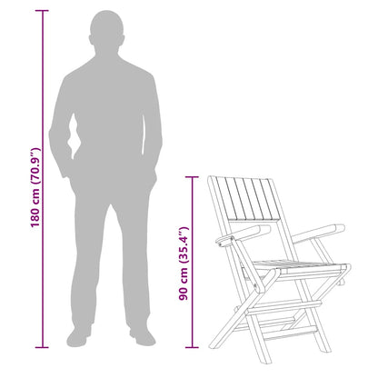 Gartenstühle 6 Stk. Klappbar 55x61x90 cm Massivholz Teak