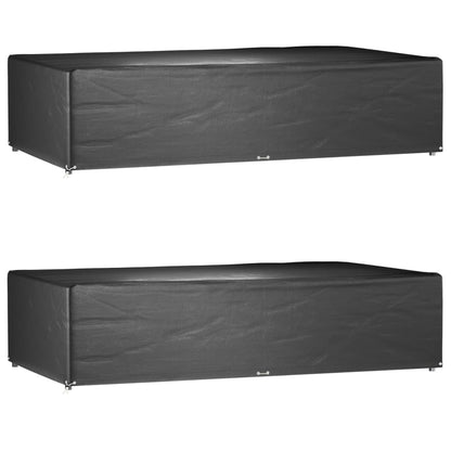 Gartenmöbel-Abdeckungen 2 Stk. 12 Ösen 315x180x75 cm Rechteckig