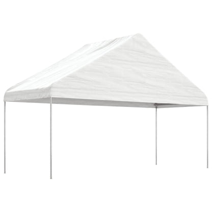 Pavillon mit Dach Weiß 11,15x5,88x3,75 m Polyethylen